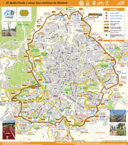 Plano del carril bici de Madrid